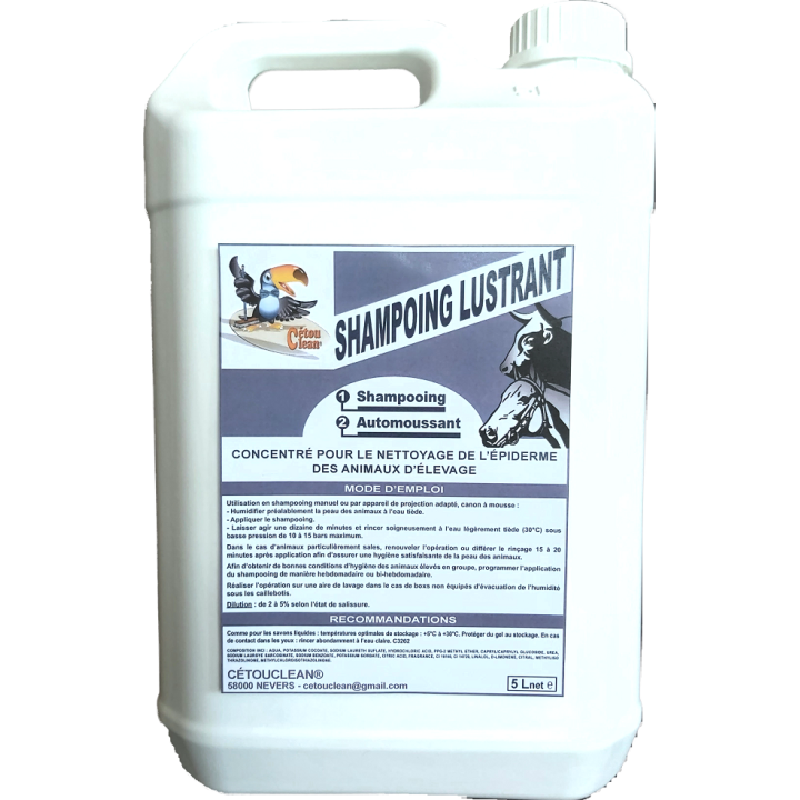 Shampoing professionnel lustrant pour animaux