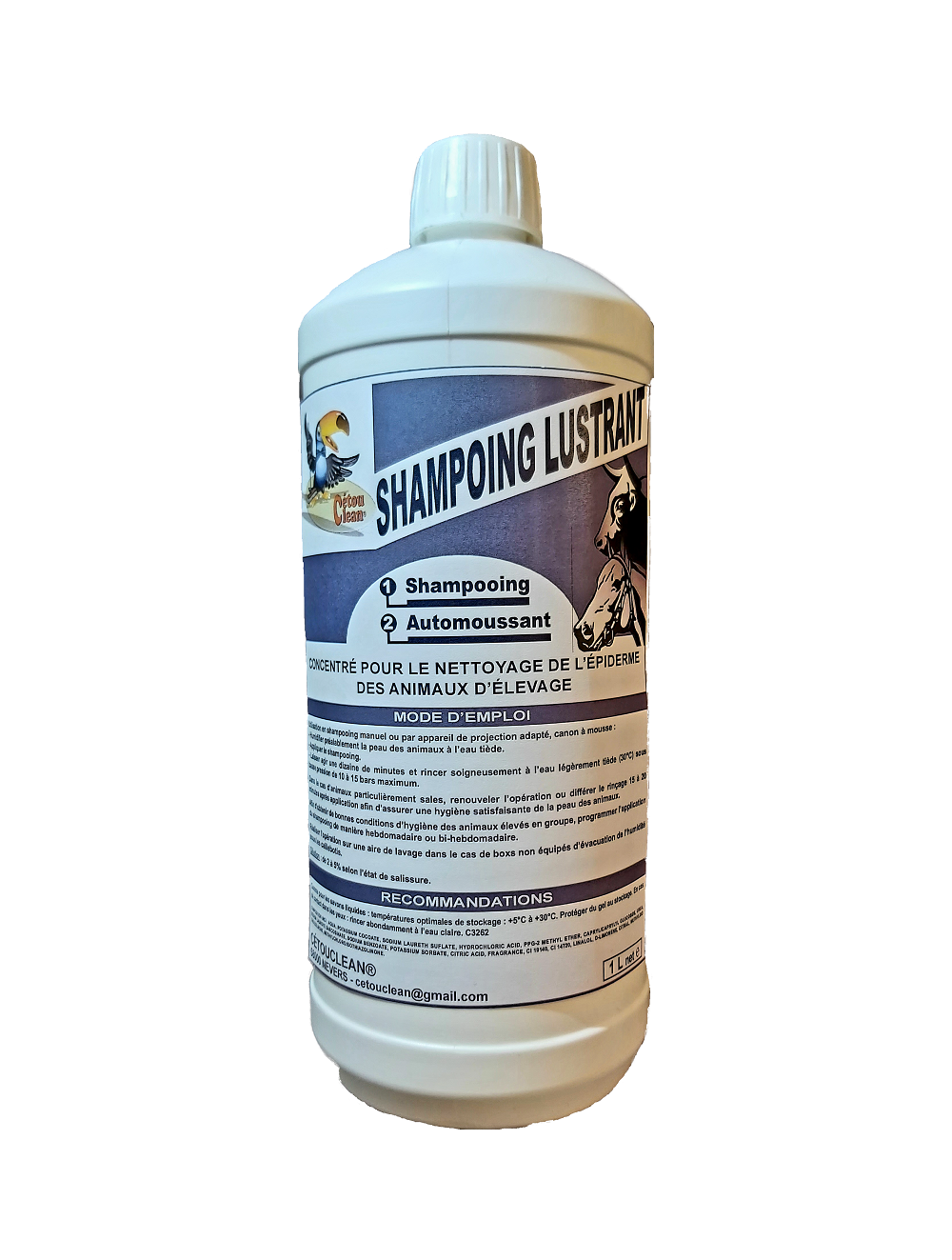 Shampoing professionnel lustrant pour animaux
