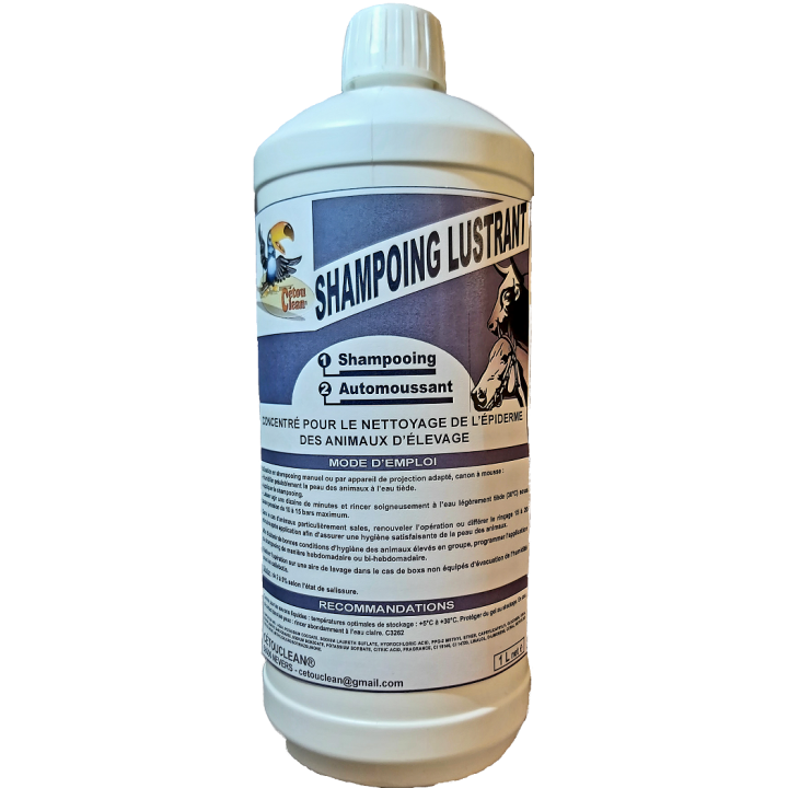 Shampoing professionnel lustrant pour animaux